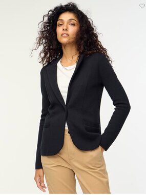 J. Crew Women's Elegant Black Knit Blazer